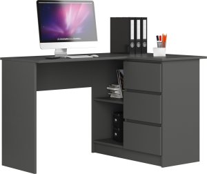 Biurko Akord B16 Szare 124 cm x 85 cm 1