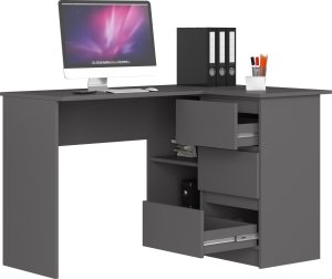 Biurko Akord B16 Szare 124 cm x 85 cm 2
