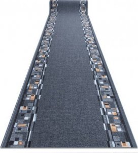 Dywany Łuszczów CHODNIK PODGUMOWANY BOMBAY szary 100cm, 100x170 cm 1