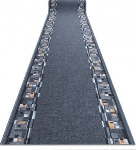 Dywany Łuszczów CHODNIK PODGUMOWANY BOMBAY szary 100cm, 100x760 cm 1