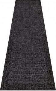 Dywany Łuszczów Dywan, chodnik TIMO 5000 SZNURKOWY SIZAL outdoor, ramka czarny, 70x300 cm 1