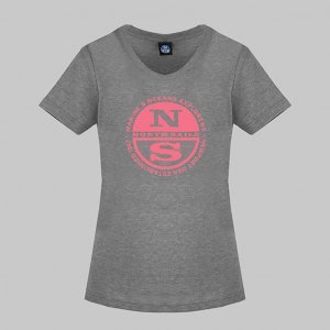 NORTH SAILS T-shirty marki North Sails model 9024280 kolor Szary. Odzież Damskie. Sezon: Cały rok M 1