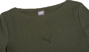 Puma Koszulka damska Puma HER Ribbed Slim Tee Grape Leaf khaki 531917 44 S 3