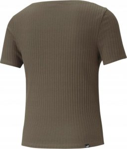 Puma Koszulka damska Puma HER Ribbed Slim Tee Grape Leaf khaki 531917 44 M 7