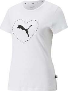 Puma Koszulka damska Puma Valentine's Day Graphic Tee biała 848408 02 S 1
