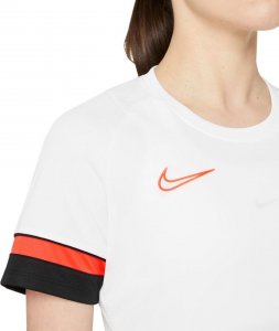 Nike Football Koszulka damska Nike Df Academy 21 Top Ss biała CV2627 101 S 1