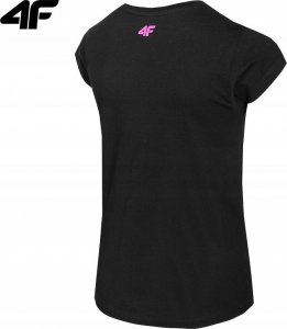 4f Koszulka dla dziewczynki 4F głęboka czerń HJL22 JTSD011 20S 122cm 1