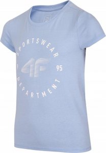 4f Koszulka dla dziewczynki 4F jasny niebieski HJL22 JTSD003 34S 128cm 1