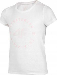 4f Koszulka dla dziewczynki 4F biała HJL22 JTSD003 10S 128cm 1