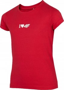 4f Koszulka dla dziewczynki 4F czerwona HJZ22 JTSD005 62S 158cm 1