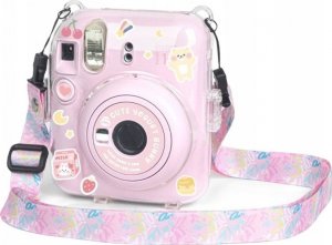 Pokrowiec LoveInstant Futerał Etui Case Pokrowiec Do Fujifilm Instax Mini 12 + Naklejki / Jogurtowy Królik 2