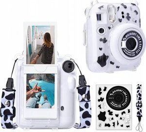 Pokrowiec LoveInstant Futerał Etui Case Pokrowiec Do Fujifilm Instax Mini 12 + Naklejki / Krówka 3