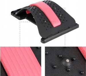 HMS Przyrząd do rozciągania pleców z magnesami czerwony PRP02 8