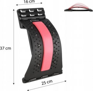 HMS Przyrząd do rozciągania pleców z magnesami czerwony PRP02 10