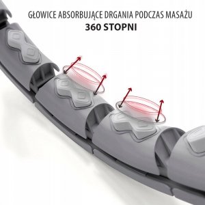 HMS Hula hop HHW06 z wypustkami, obciążnikiem i licznikiem czarne 5