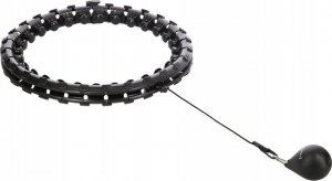 HMS Hula hop z wypustkami i obciążnikiem HHW12 czarne 4