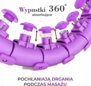 HMS Hula Hop HHW12 z wypustkami i obciążnikiem fioletowe 10