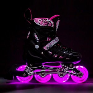 Rolki Nils Extreme NH10905 z wymienną płozą regulowane różowe r. 35-38 4