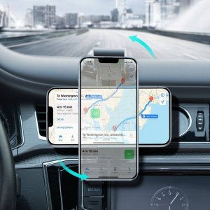 ESR Uchwyt samochodowy z przyssawką ESR HaloLock z ładowarką indukcyjną Qi, MagSafe (czarny) 5