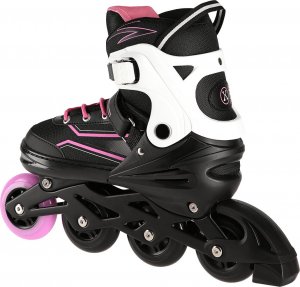 Rolki Nils Extreme NA1169A z wymienną płozą regulowane czarno-różowe r. 35-38 5