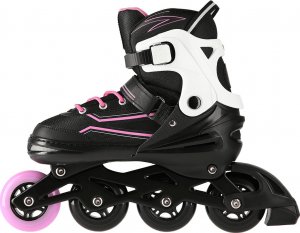 Rolki Nils Extreme NA1169A z wymienną płozą regulowane czarno-różowe r. 35-38 6