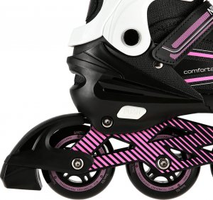 Rolki Nils Extreme NA1169A z wymienną płozą regulowane czarno-różowe r. 35-38 8