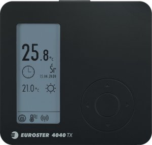 Euroster bezprzewodowy regulator E4040 TXRX, kolor czarny E4040TXRXB 1