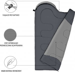 Nils Extreme Śpiwór typu Mumia NC2008 szary r. L (15-04-119) 2