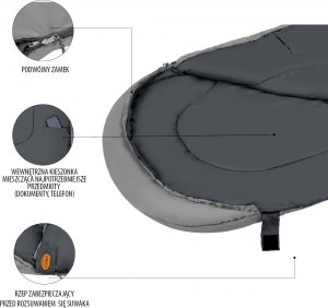 Nils Extreme Śpiwór typu Mumia NC2008 szary r. L (15-04-119) 3