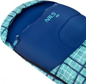 Nils Extreme Śpiwór niebieska krata r. L NC2009 9