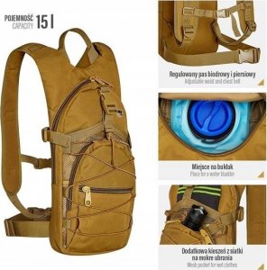 Plecak turystyczny Nils Extreme NC1732 15 l Brązowy 2