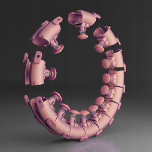 HMS Hula hop z wypustkami i obciążnikiem HHW01 różowe 5