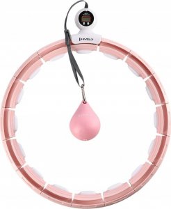 HMS Hula-Hop z obciążnikiem i magnesem + licznik HHM15 różowy 2