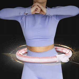 HMS Hula-Hop z obciążnikiem i magnesem + licznik HHM15 różowy 5