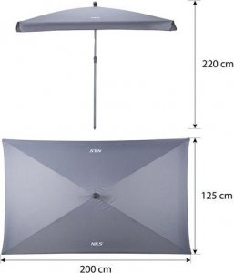 Nils Extreme Parasol ogrodowy 200 cm NC7826 6