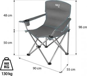 Nils Extreme NC3079 SZARO-ZIELONE KRZESŁO TURYSTYCZNE NILS CAMP 10