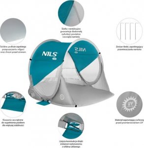 Nils Extreme NC3142 MORSKI NAMIOT PLAŻOWY SAMOROZKŁADAJĄCY NILS CAMP 3