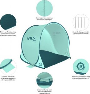 Nils Extreme NC3173 MIĘTOWY NAMIOT SAMOROZKŁADAJĄCY NILS 15