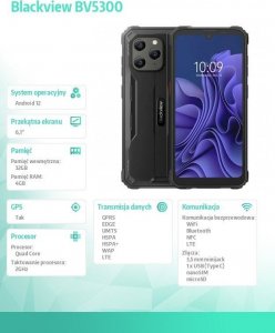 Smartfon Blackview BV5300 4/32GB Czarny  (BV5300-BK/BV) 8