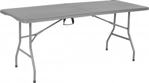 Saska Garden STÓŁ CATERINGOWY BANKIETOWY SKŁADANY W WALIZKĘ 180X70CM MAX.120KG Kolor: Biały 11