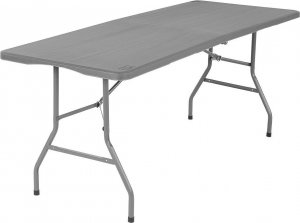 Saska Garden STÓŁ CATERINGOWY BANKIETOWY SKŁADANY W WALIZKĘ 180X70CM MAX.120KG Kolor: Biały 14