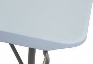 Saska Garden STÓŁ CATERINGOWY BANKIETOWY SKŁADANY W WALIZKĘ 180X70CM MAX.120KG Kolor: Biały 4