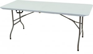 Saska Garden STÓŁ CATERINGOWY BANKIETOWY SKŁADANY W WALIZKĘ 180X70CM MAX.120KG Kolor: Biały 6