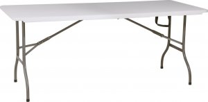 Saska Garden STÓŁ CATERINGOWY BANKIETOWY SKŁADANY W WALIZKĘ 180X70CM MAX.120KG Kolor: Biały 7