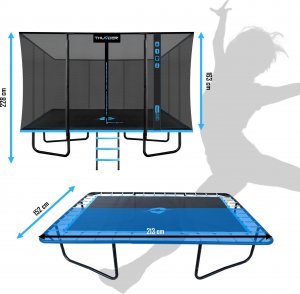 Trampolina ogrodowa Thunder Outside Phenom z siatką zewnętrzną 213 x 152 cm 2