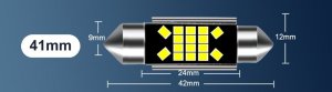 SKLEPLEDY ŻARÓWKA RURKA LED 41MM 42MM 16SMD C5W XSTORM CAN 7