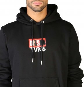 Diesel Bluzy marki Diesel model S-GIRK-HOOD-B8_0GRAL kolor Czarny. Odzież Męskie. Sezon: Cały rok XS EU 3