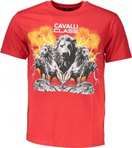 Cavalli Class CAVALLI CLASS T-SHIRT Z KRÓTKIM RĘKAWEM MĘSKI CZERWONY M 1