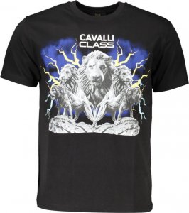 Cavalli Class CAVALLI CLASS T-SHIRT Z KRÓTKIM RĘKAWEM MĘSKI CZARNY M 1
