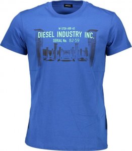 Diesel DIESEL T-SHIRT Z KRÓTKIM RĘKAWEM MĘSKI NIEBIESKI S 1